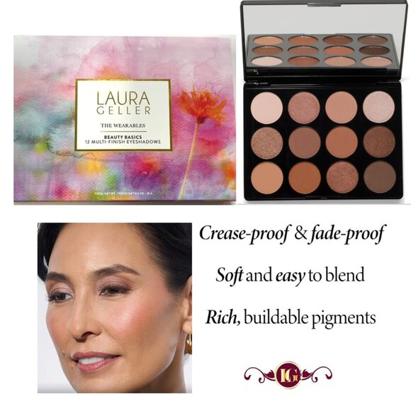 Laura Geller The Wearables*BEAUTY BASICS 12 Multi Finish Eyeshadows 18g NIB - Picture 3 of 12